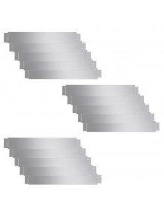 Set 15 pz Bordo prato flessibile in acciaio galvanizzato 100 x 14 cm