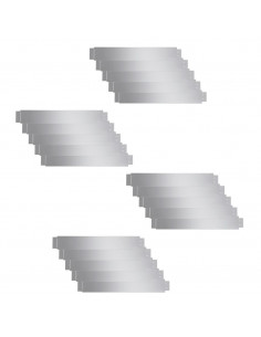 Set 20 pz Bordo Prato Flessibile in Acciaio Zincato 100 x 14 cm