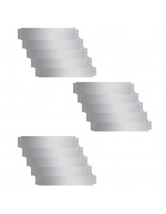 Pannelli Recinzione per Prato 15 pz Acciaio Zincato 100x20 cm 2