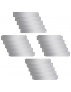 Pannelli Recinzione per Prato 20 pz Acciaio Zincato 100x20 cm 2