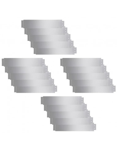 Pannelli Recinzione per Prato 20 pz Acciaio Zincato 100x20 cm