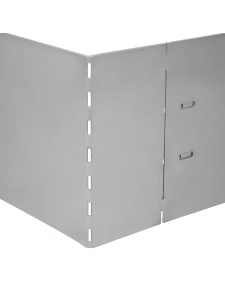 Pannelli Recinzione per Prato 20 pz Acciaio Zincato 100x20 cm