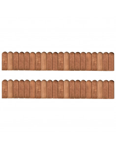 Rotoli di Bordura 2 pz 120 cm in Legno di Pino Impregnato 2