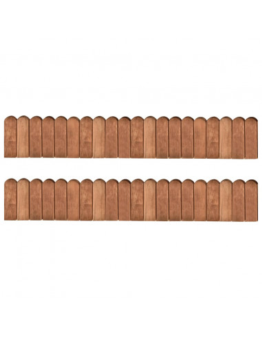 Rotoli di Bordura 2 pz 120 cm in Legno di Pino Impregnato