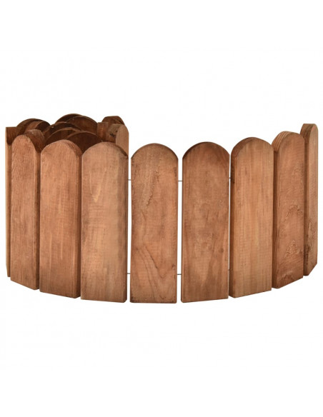Rotoli di Bordura 2 pz 120 cm in Legno di Pino Impregnato