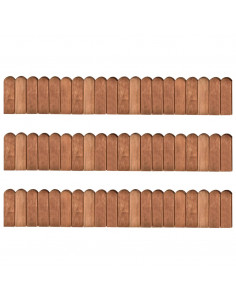 Rotoli di Bordura 3 pz 120 cm in Legno di Pino Impregnato