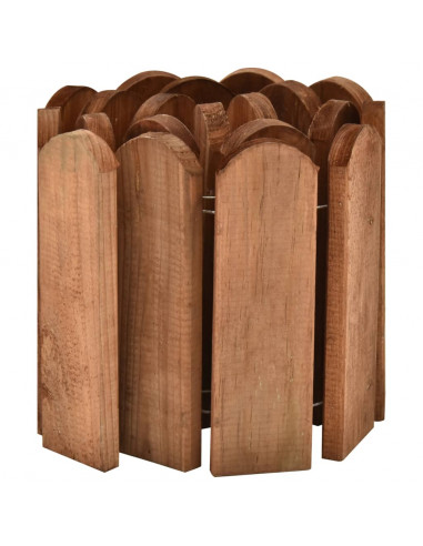 Rotoli di Bordura 3 pz 120 cm in Legno di Pino Impregnato
