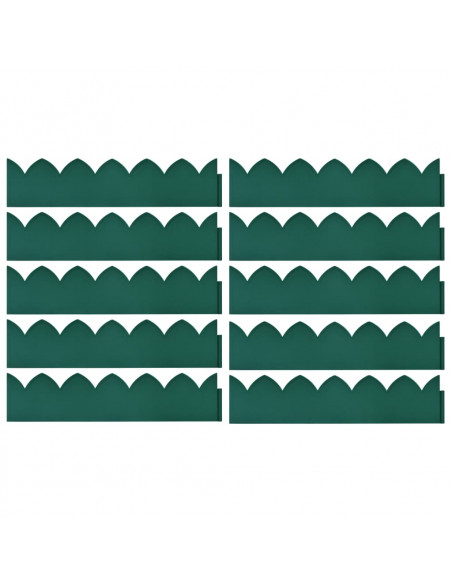 Bordature per Prato 10 pz Verdi 65x15 cm in PP
