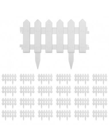 Bordi per Prato 25 pz Bianchi 10 m in PP