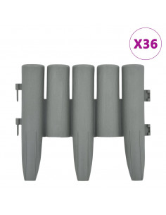 Bordature per Prato 36 pz Grigie 10 m in PP 2