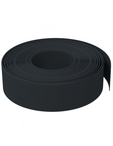 Bordature da Giardino 2 pz Nere 10 m 15 cm in Polietilene