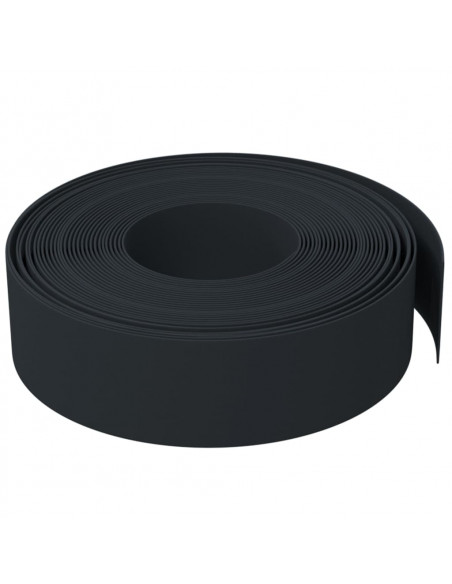 Bordature da Giardino 2 pz Nere 10 m 15 cm in Polietilene