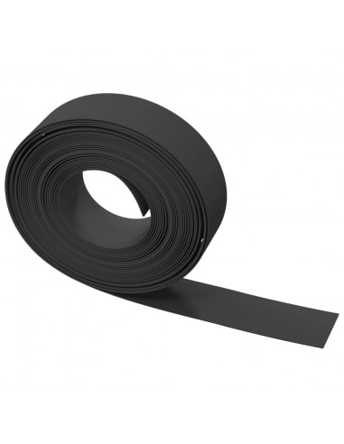 Bordature da Giardino 2 pz Nere 10 m 15 cm in Polietilene