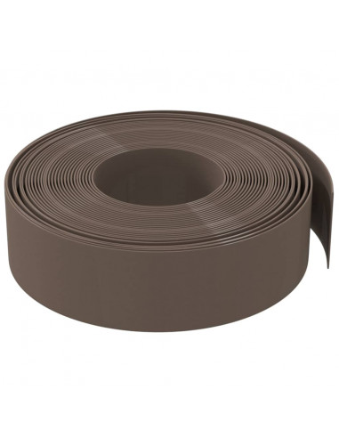 Bordature da Giardino 2 pz Marroni 10 m 15 cm in Polietilene