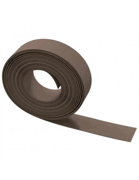 Bordature da Giardino 2 pz Marroni 10 m 15 cm in Polietilene