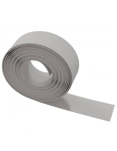 Bordature da Giardino 3 pz Grigie 10 m 20 cm in Polietilene