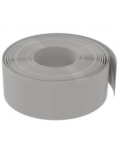 Bordature da Giardino 3 pz Grigie 10 m 20 cm in Polietilene