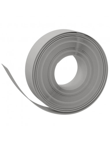 Bordature da Giardino 4 pz Grigie 10 m 15 cm in Polietilene
