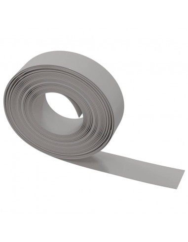 Bordature da Giardino 4 pz Grigie 10 m 15 cm in Polietilene