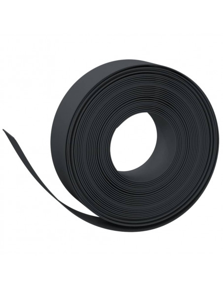 Bordature da Giardino 3 pz Nere 10 m 15 cm in Polietilene