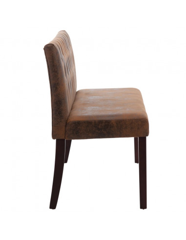 Panca 148,5 cm Marrone in Similpelle Scamosciata