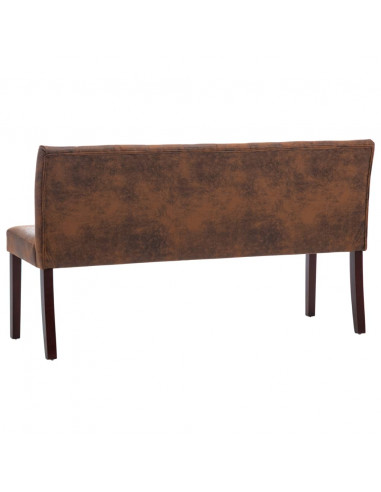 Panca 148,5 cm Marrone in Similpelle Scamosciata