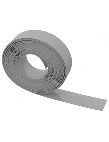 Bordature da Giardino 5 pz Grigie 10 m 15 cm in Polietilene