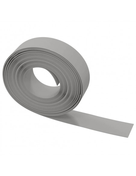 Bordature da Giardino 5 pz Grigie 10 m 15 cm in Polietilene