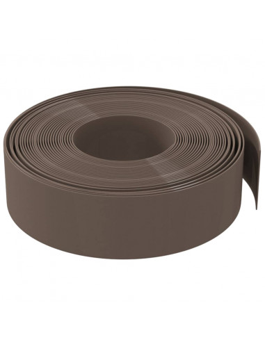 Bordature da Giardino 3 pz Marroni 10 m 15 cm in Polietilene