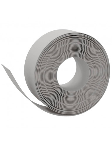 Bordature da Giardino 4 pz Grigie 10 m 20 cm in Polietilene