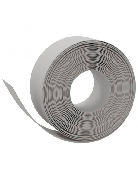 Bordature da Giardino 4 pz Grigie 10 m 20 cm in Polietilene