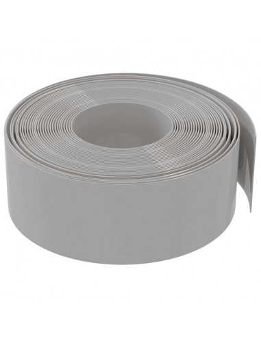 Bordature da Giardino 4 pz Grigie 10 m 20 cm in Polietilene