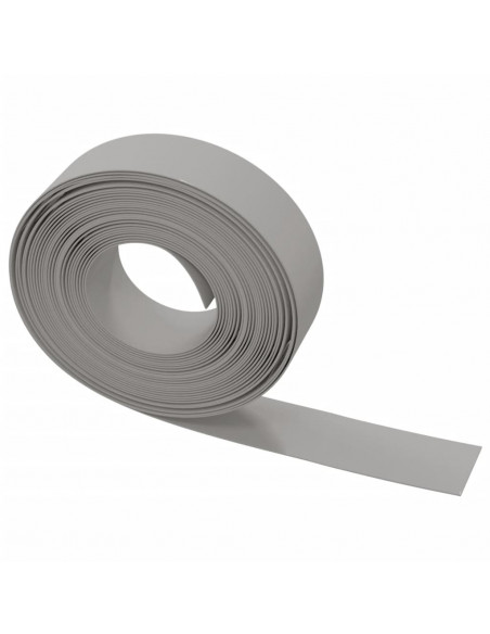 Bordature da Giardino 2 pz Grigie 10 m 15 cm in Polietilene