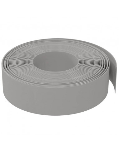 Bordature da Giardino 2 pz Grigie 10 m 15 cm in Polietilene