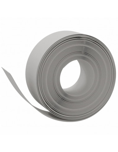 Bordature da Giardino 2 pz Grigie 10 m 20 cm in Polietilene