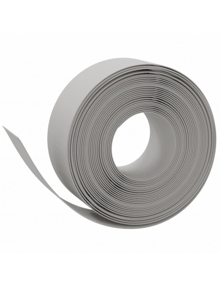 Bordature da Giardino 2 pz Grigie 10 m 20 cm in Polietilene