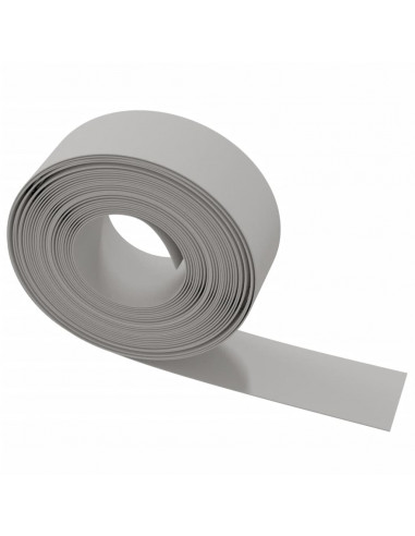 Bordature da Giardino 2 pz Grigie 10 m 20 cm in Polietilene