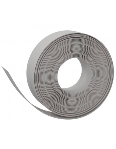 Bordature da Giardino 3 pz Grigie 10 m 15 cm in Polietilene