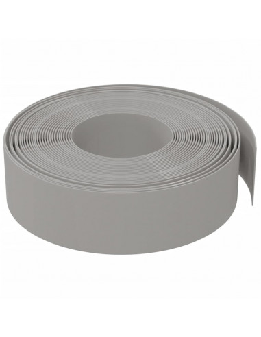 Bordature da Giardino 3 pz Grigie 10 m 15 cm in Polietilene