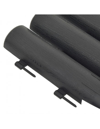 Bordature per Prato 36 pz Antracite 10 m in PP