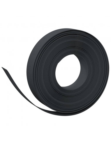 Bordature da Giardino 5 pz Nere 10 m 10 cm in Polietilene