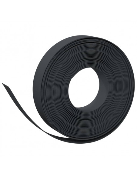 Bordature da Giardino 5 pz Nere 10 m 10 cm in Polietilene