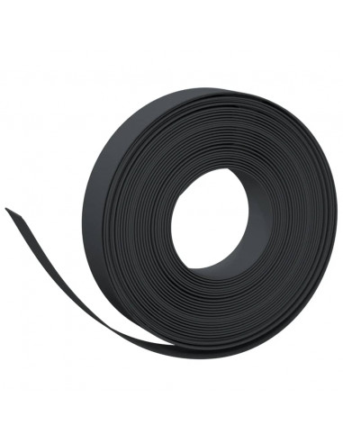 Bordature da Giardino 2 pz Nere 10 m 10 cm in Polietilene