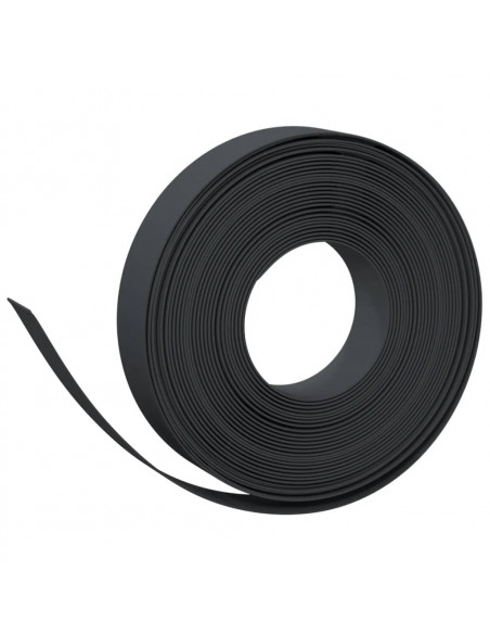 Bordature da Giardino 2 pz Nere 10 m 10 cm in Polietilene