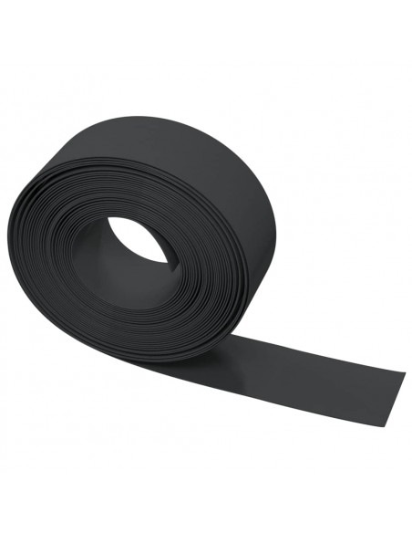 Bordature da Giardino 4 pz Nere 10 m 20 cm in Polietilene