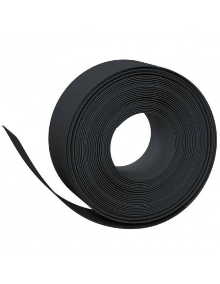 Bordature da Giardino 5 pz Nere 10 m 20 cm in Polietilene