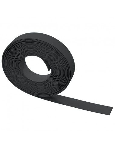 Bordature da Giardino 4 pz Nere 10 m 10 cm in Polietilene