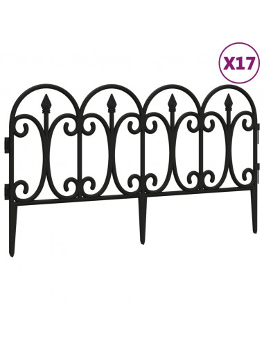 Bordi per Prato 17 pz Neri 10 m in PP