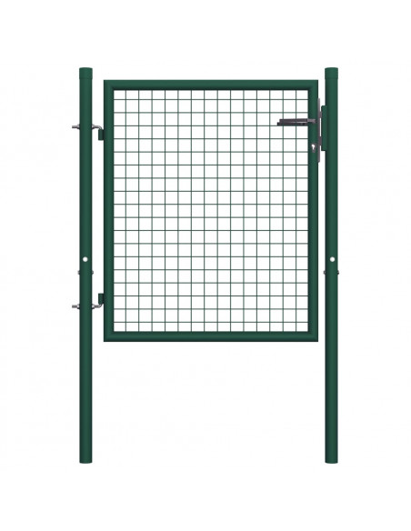 Cancello per Recinzione in Acciaio 100x75 cm Verde