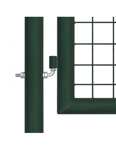 Cancello per Recinzione in Acciaio 100x125 cm Verde